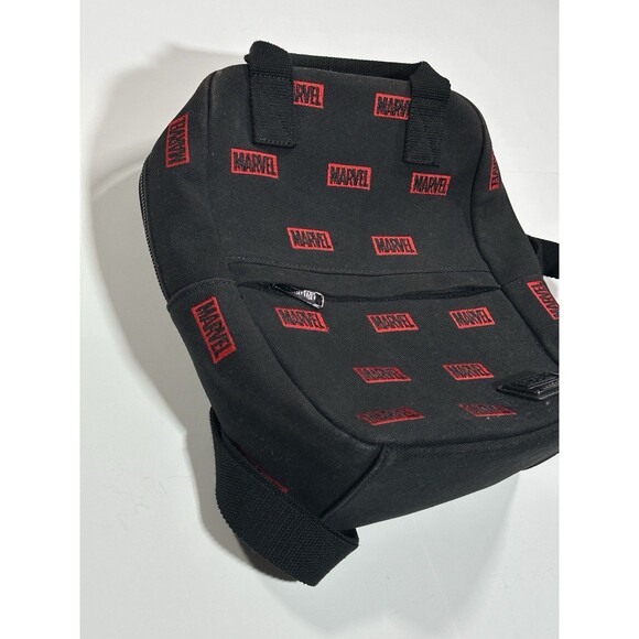 Loungefly Disney Marvel Red Embroidered Black Canvas Square Backpack Bag Pack main image 10